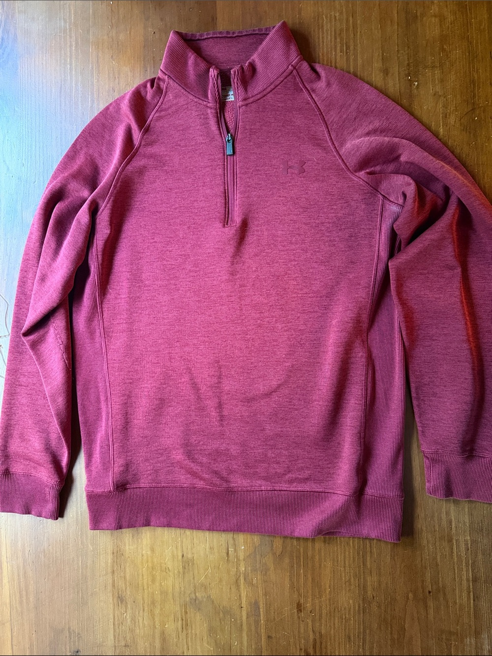 Under Armour ColdGear Men’s Maroon Heather Quarter-Zip Pullover Medium